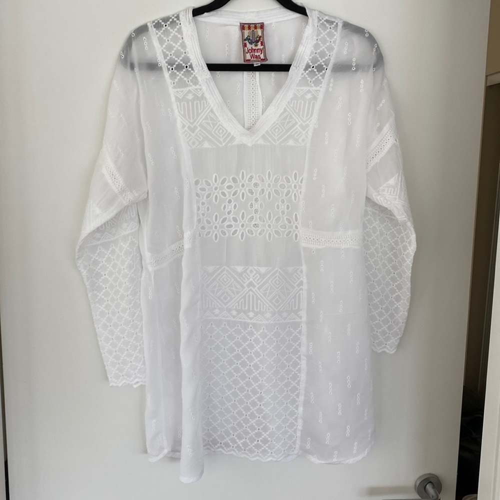 Johnny Was White Tunic